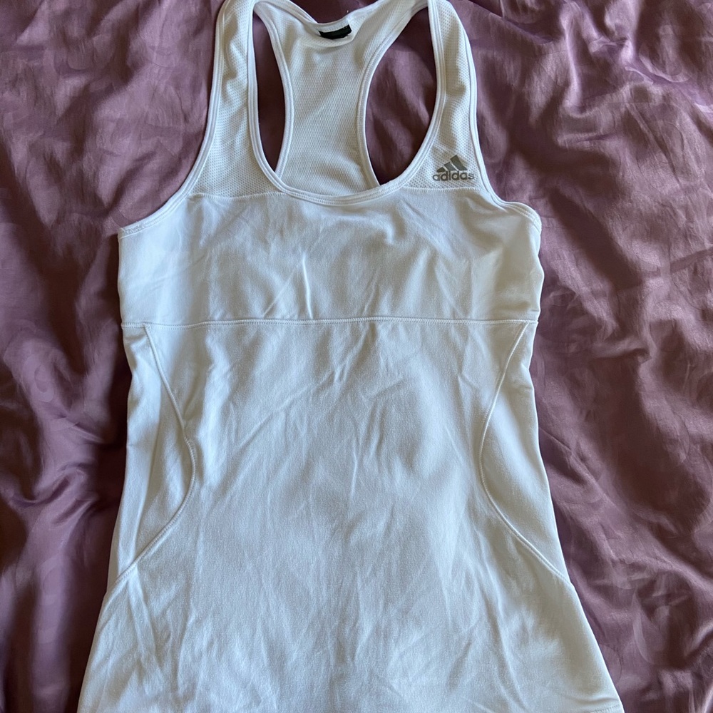 Adidas white tank top